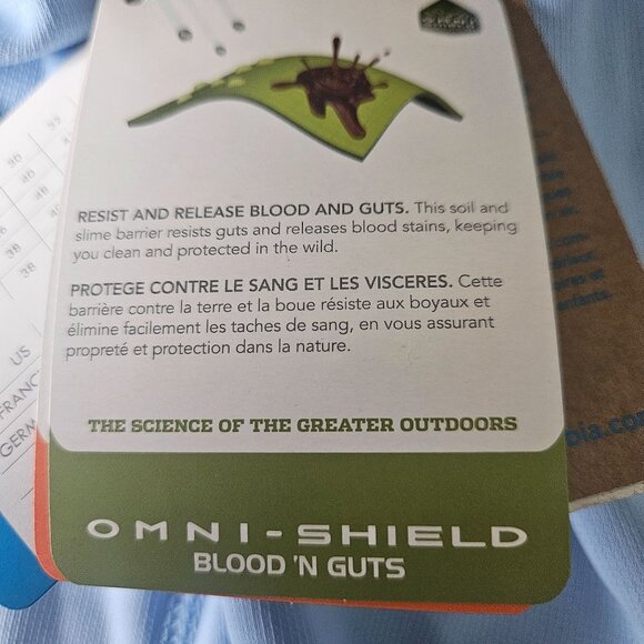 Columbia Mens Blood N Guts LS Tee Omni Shield Shade UPF 30 Light Blue Size M NEW - Picture 11 of 16